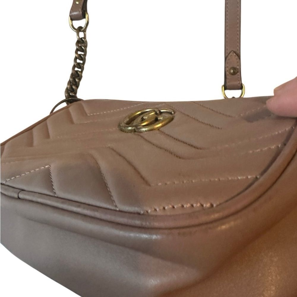 Gucci Tan Crossbody Bag with Gold Accents - Picture 6 of 14
